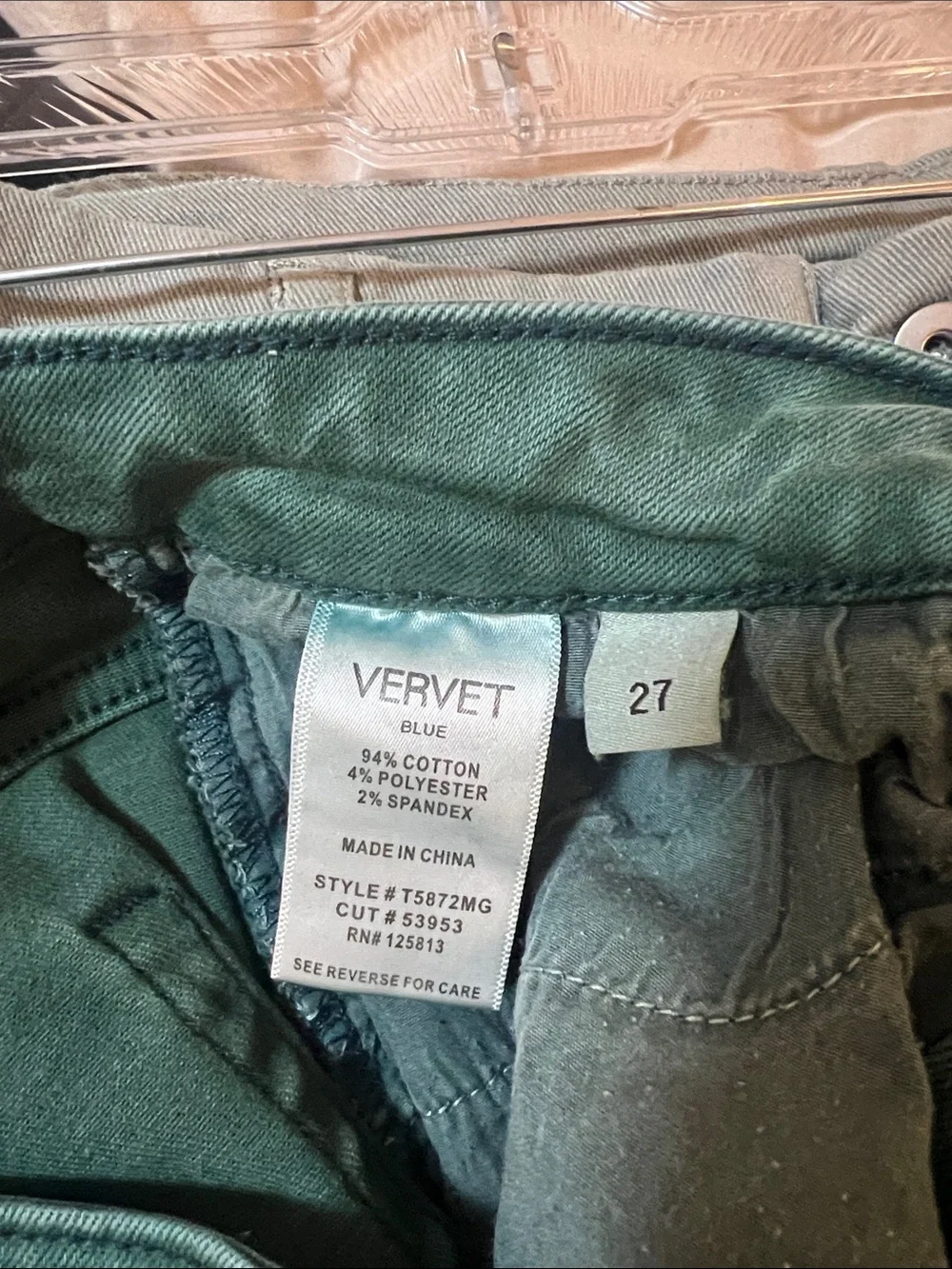 Vervet Jeans in Forest Green